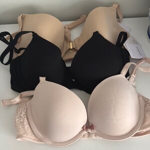 Auden Black and Tan T-Shirt Bras Seamless Comfort